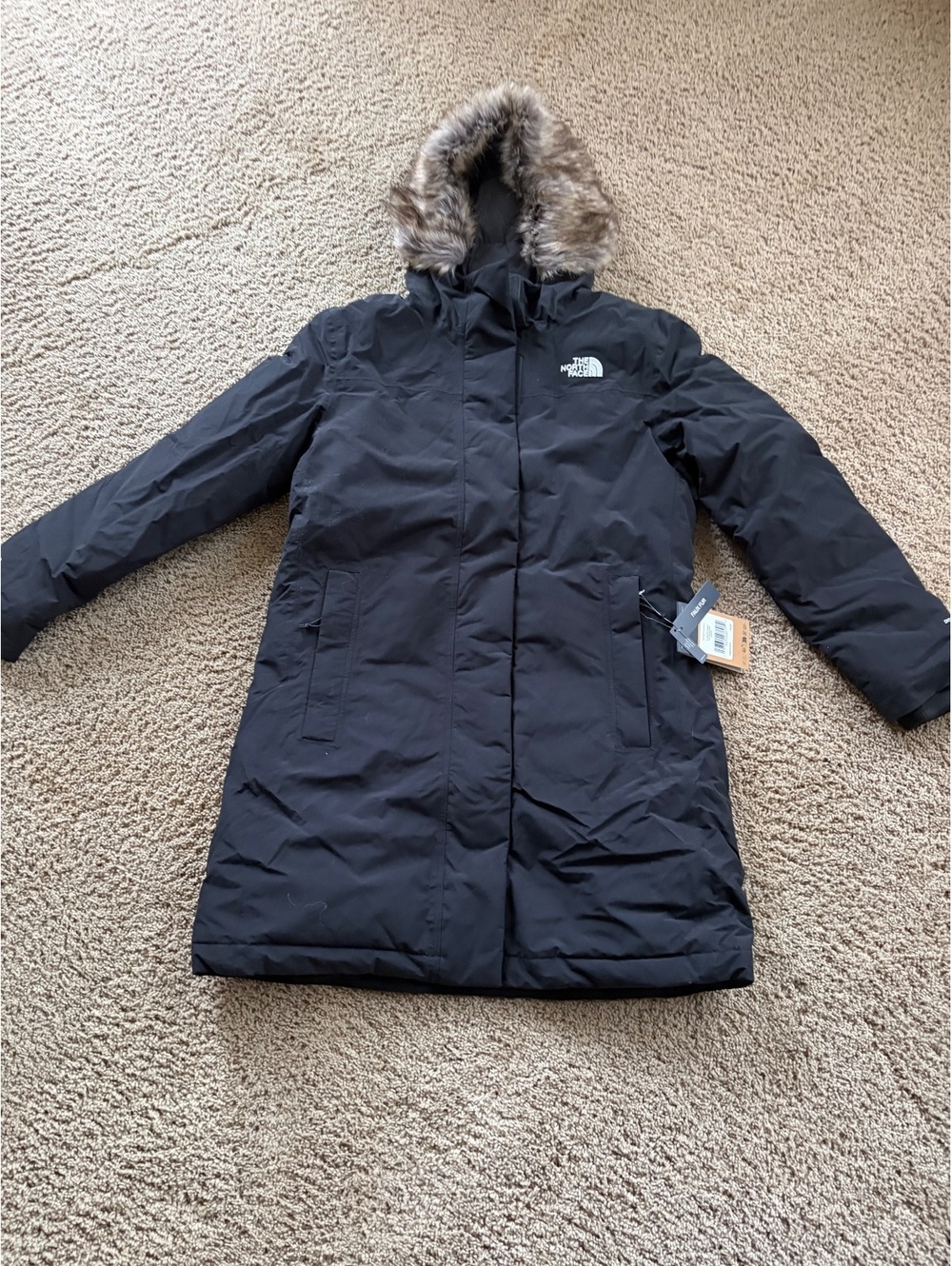 NWT The North Face Women's Arctic Parka Jacket Black Down Waterproof Size L
